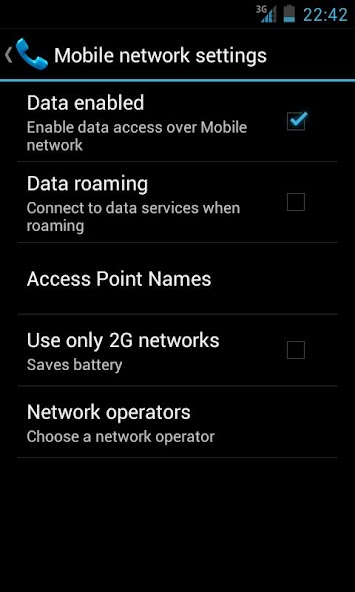 Data Settings