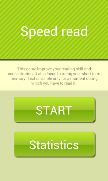 Speed reading game