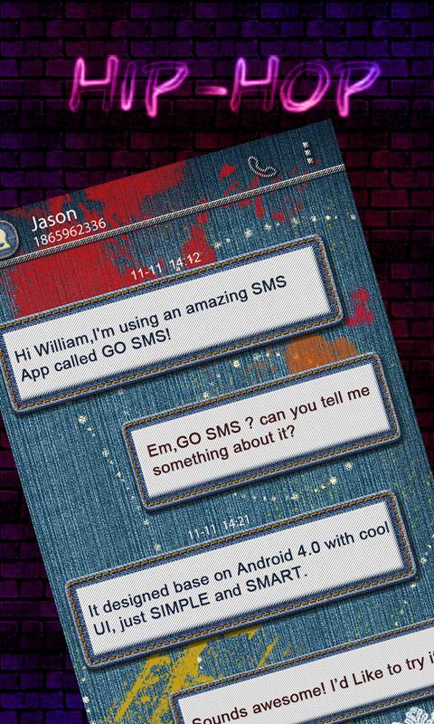 GO SMS HIP POP THEME