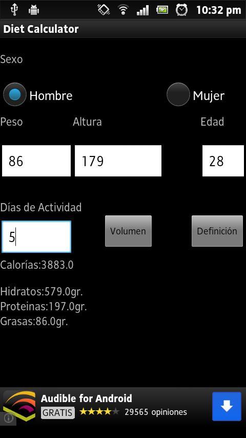 Fitness Diet Calc
