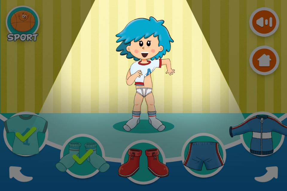 Alex learns how to dress