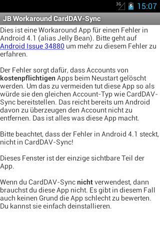 JB Workaround CardDAV-Sync