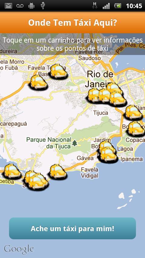Onde tem taxi aqui?