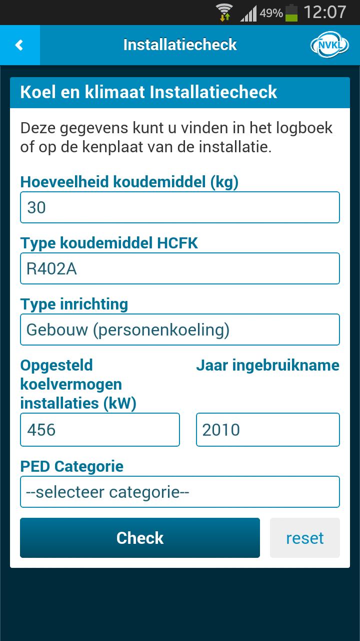 Installatiecheck