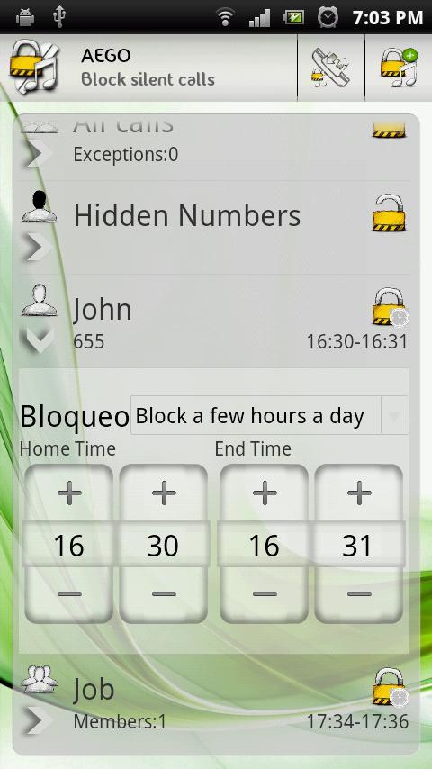 Aego Block / Mute calls