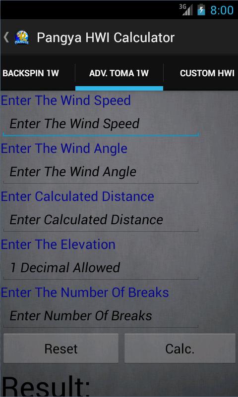 Pangya HWI Calculator Free