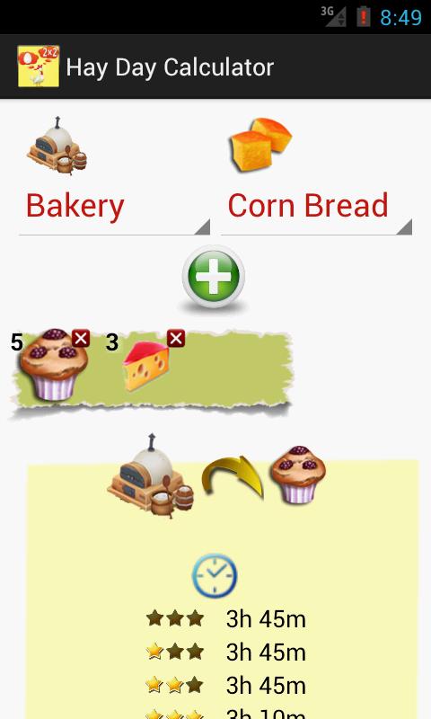 Calculator for Hay Day
