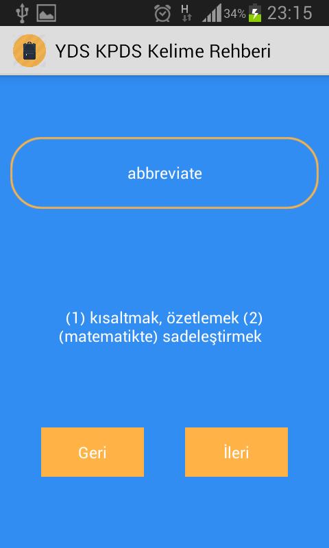YDS KPDS 1000 Kelime Rehberi