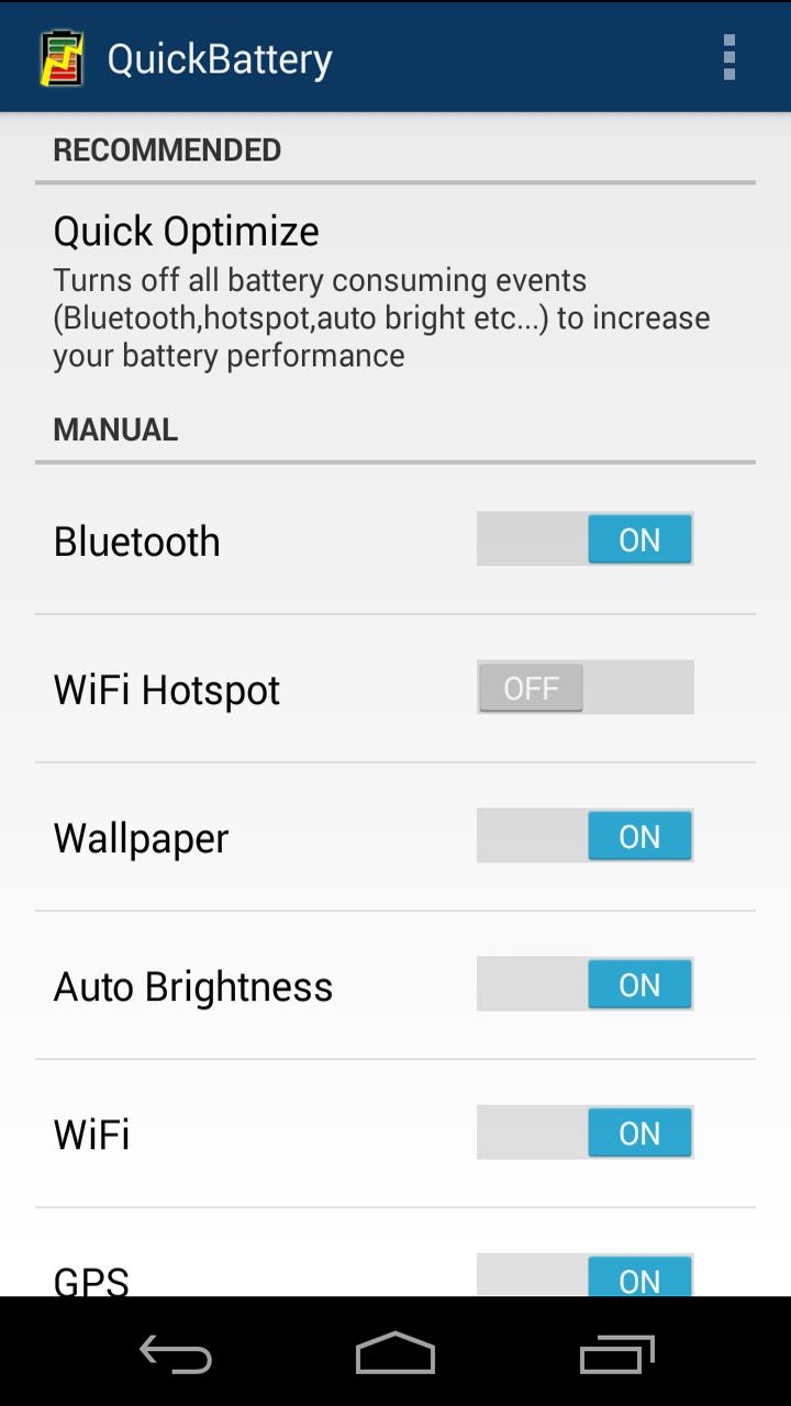 Quick Battery Calibration