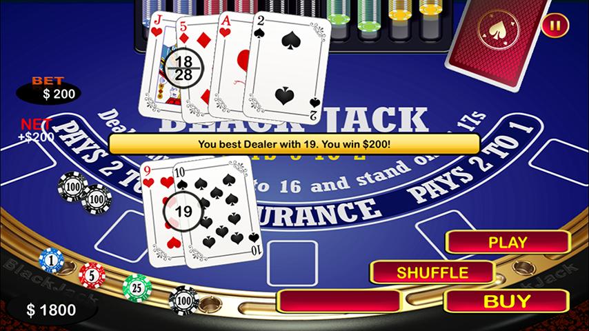 Blackjack 21 Black Jack Table