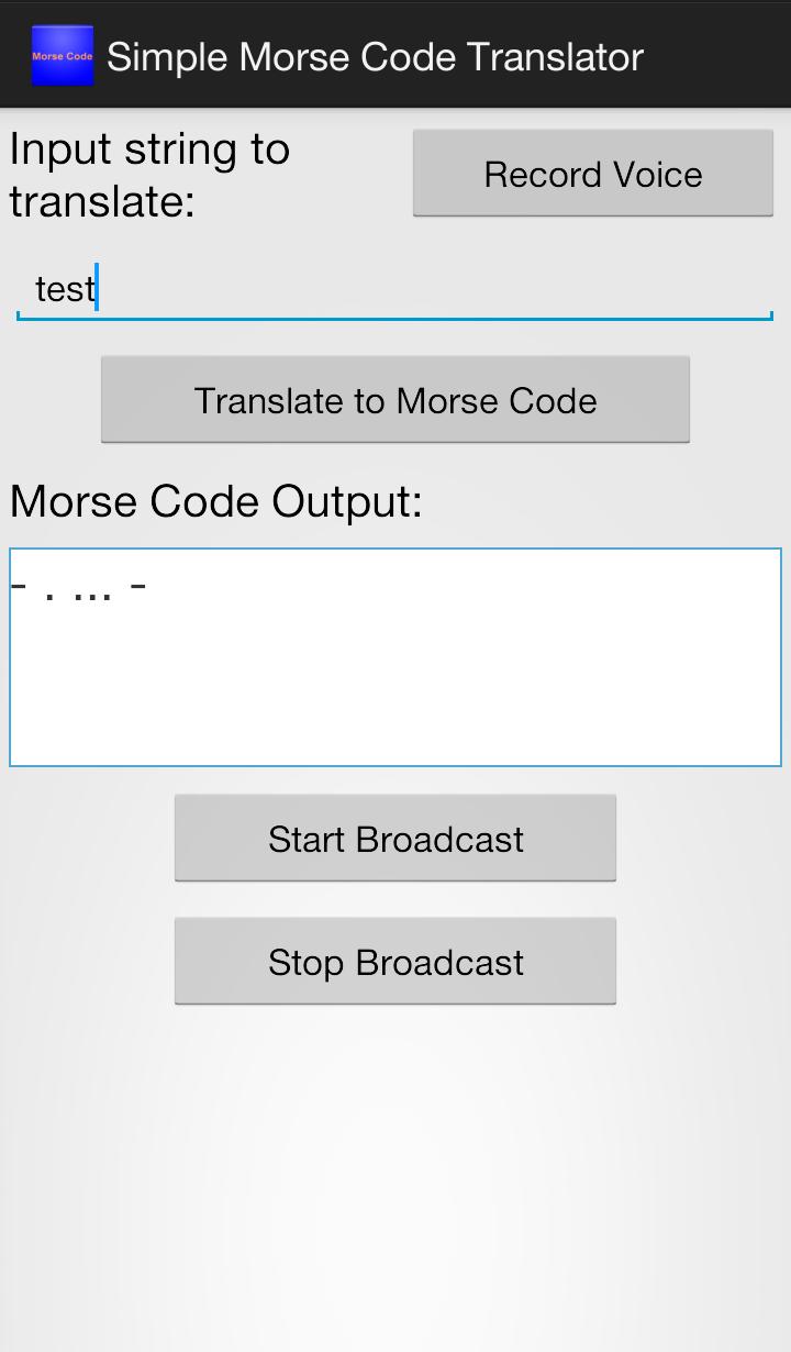 Simple Morse Code Translator