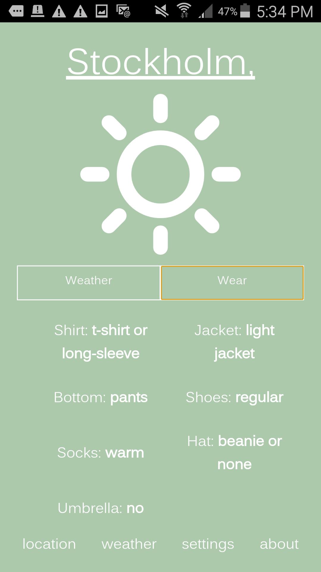 Wear Weather (DEPRECATED)