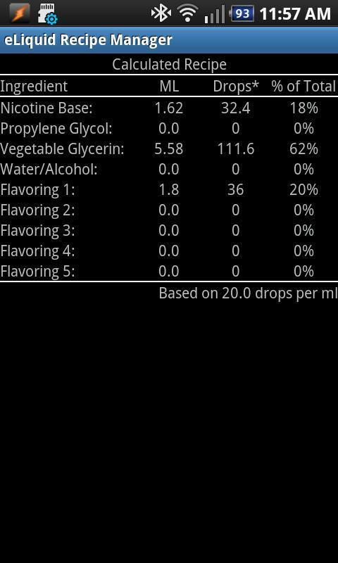 eLiquid Recipe Manager Lite