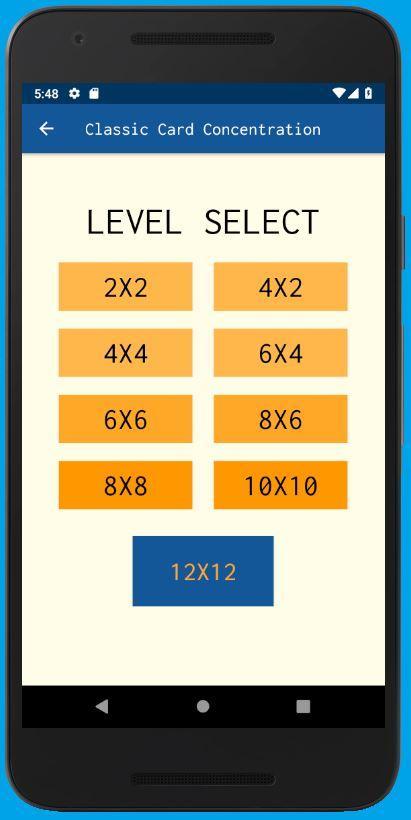 Classic Card Concentration