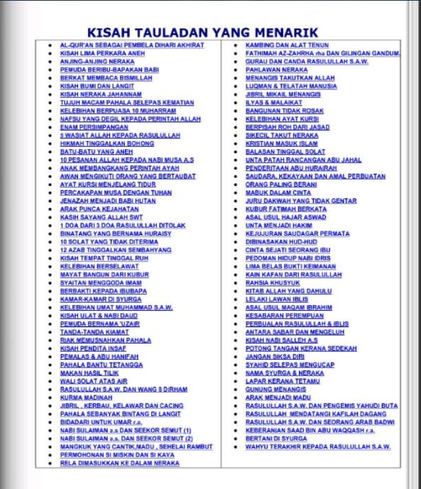 kisah tauladan
