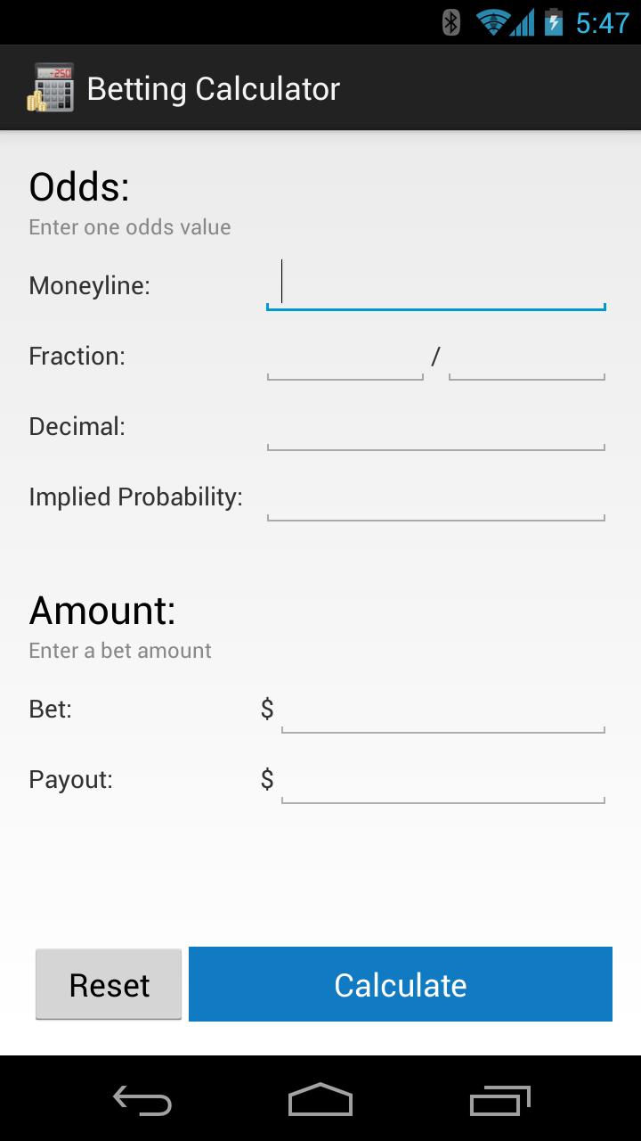 Betting Calculator