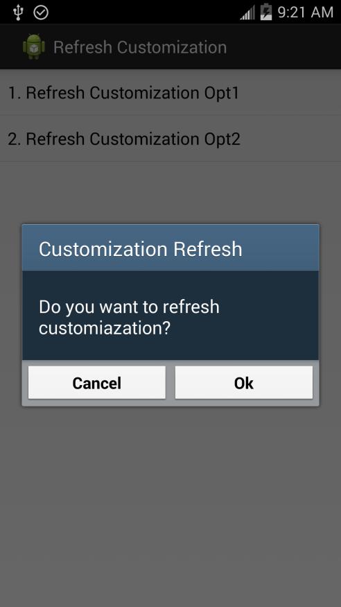 Refresh Customization