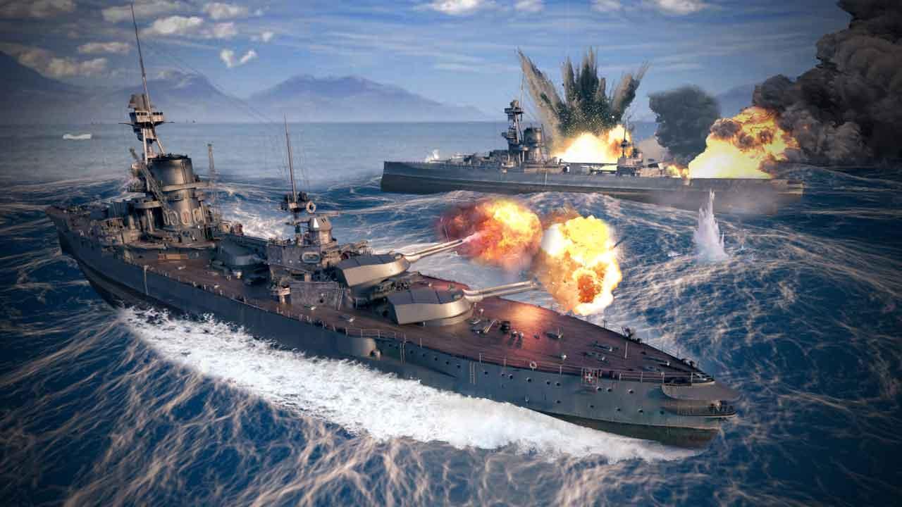 naval battle warships: world war battleship attack