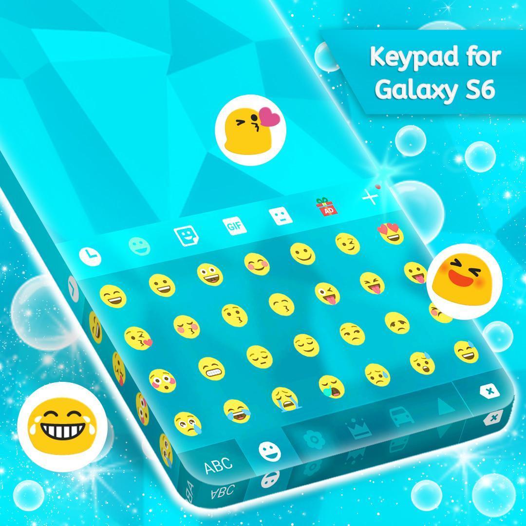 White And Blue Keyboard For Galaxy S8