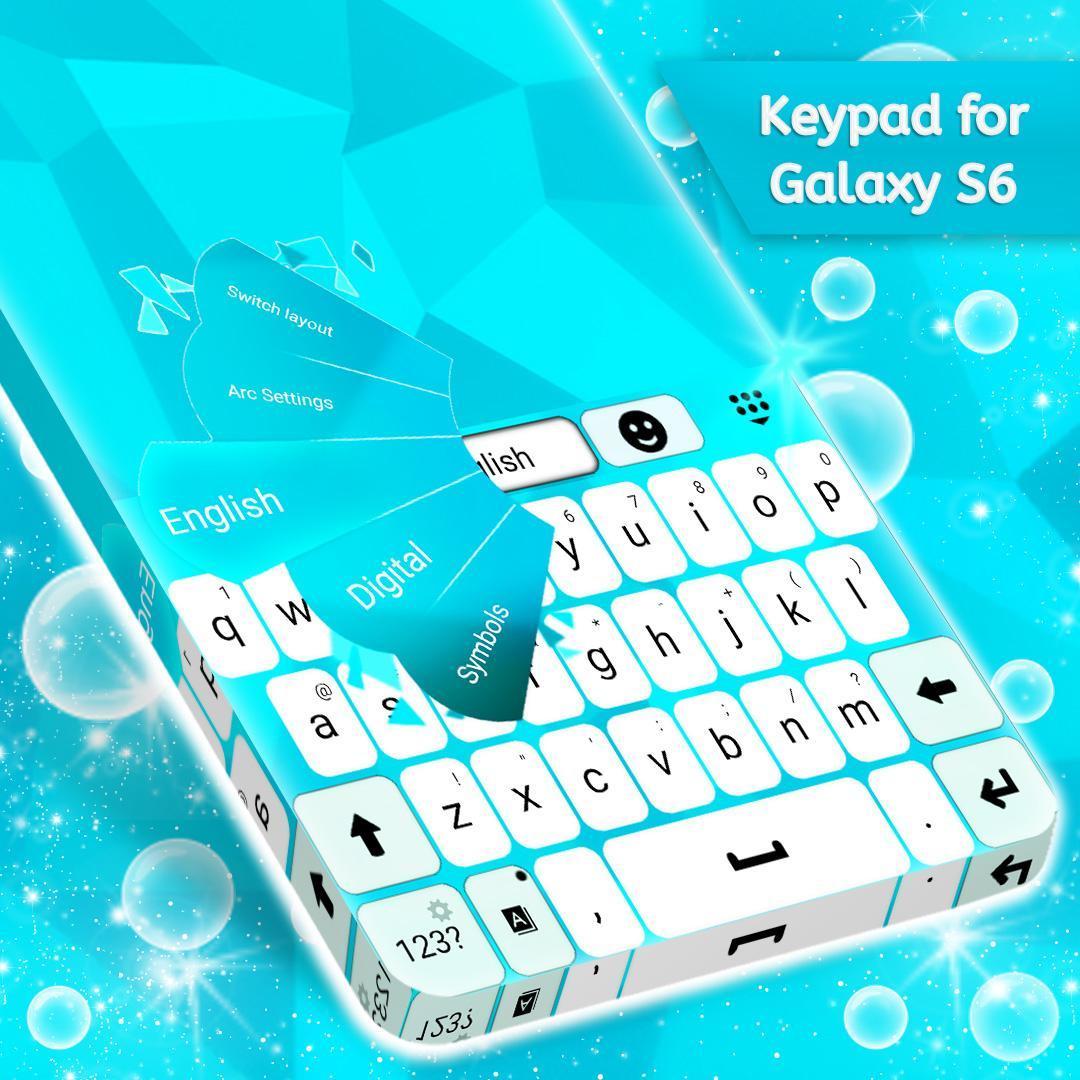 White And Blue Keyboard For Galaxy S8