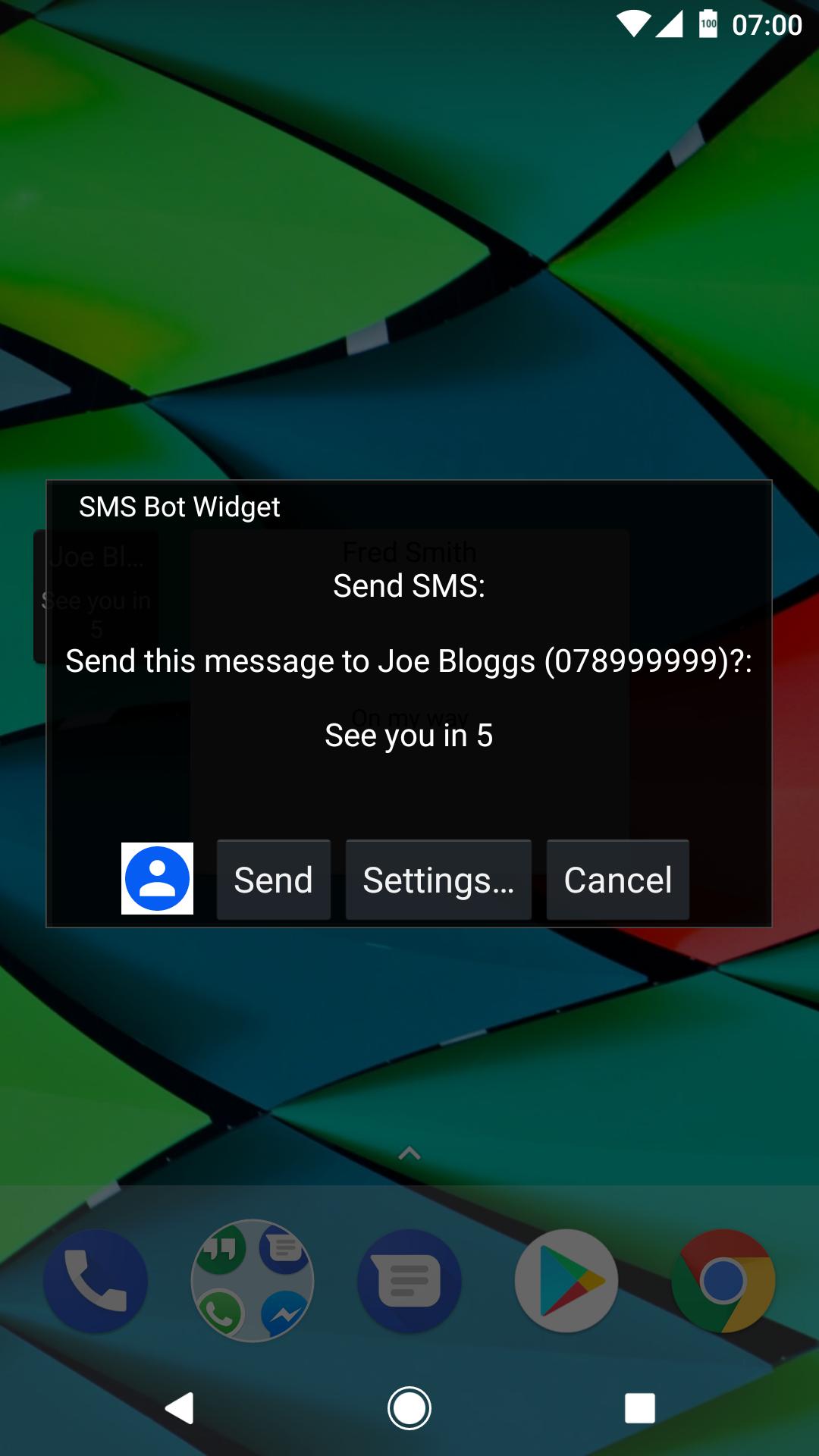 SMS Bot Widget