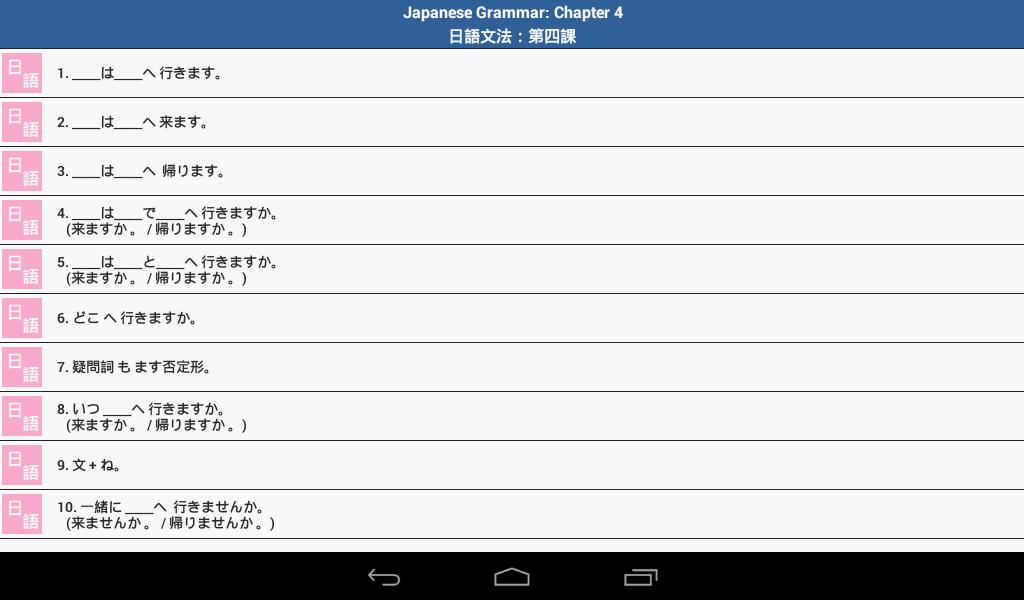 Japanese Grammar 4
