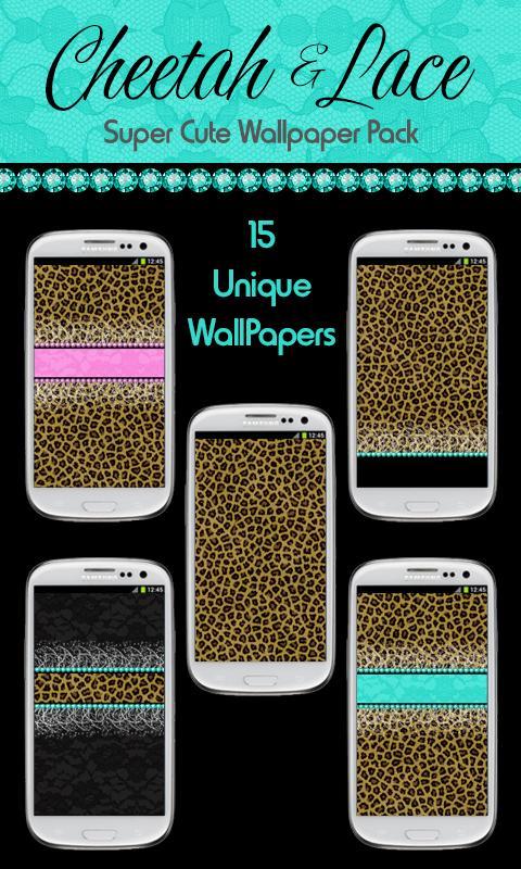Cheetah & Lace Wallpaper Pack