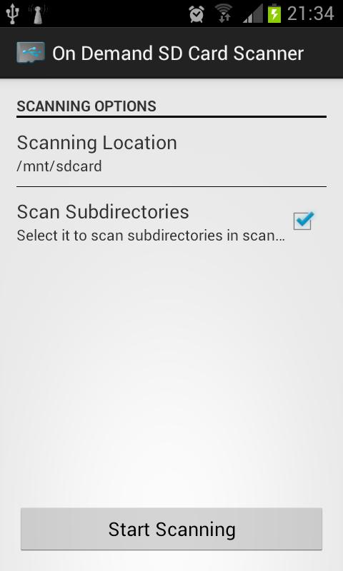 On Demand SD Card Scanner
