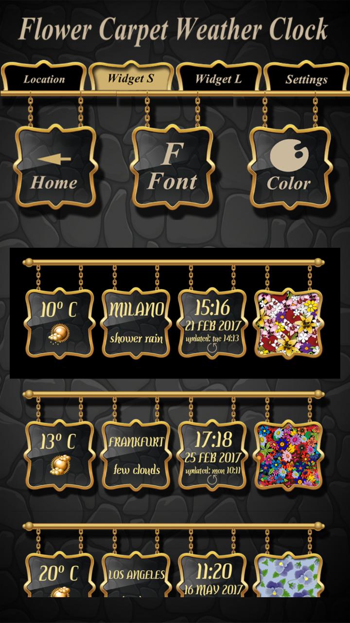 Flower Carpet Weather Clock