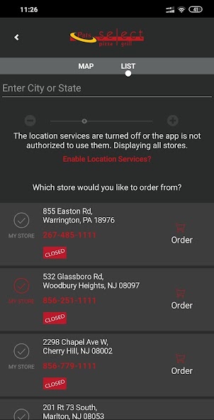 Select Pizza and Grill