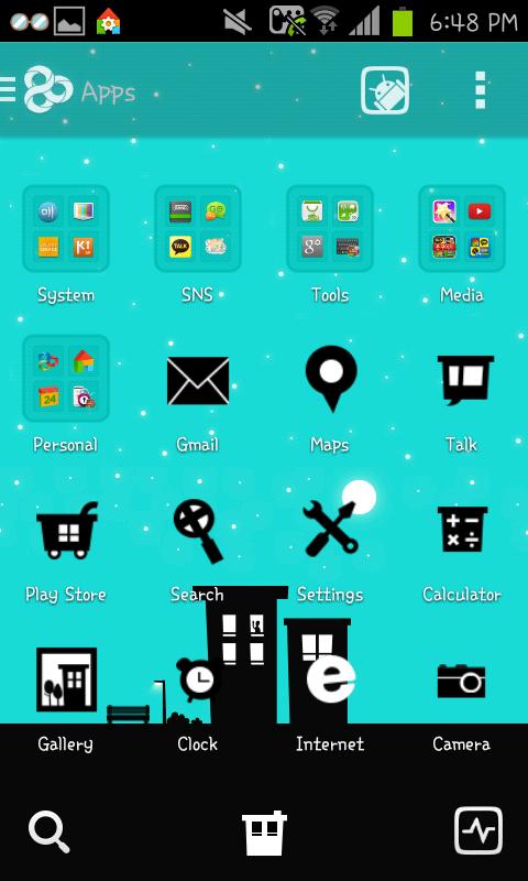Shadow go launcher theme