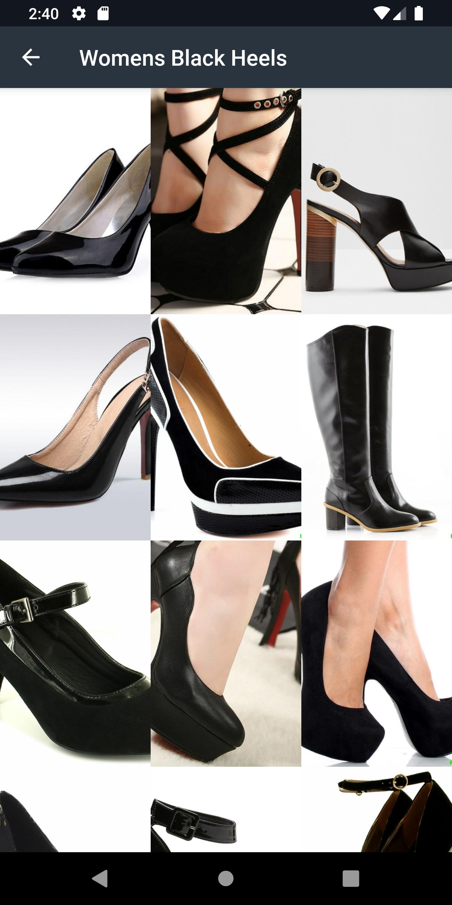 Womens Black Heels