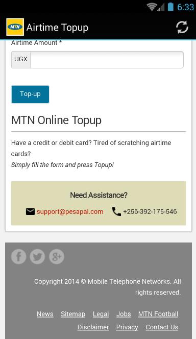 MTN Airtime Topup