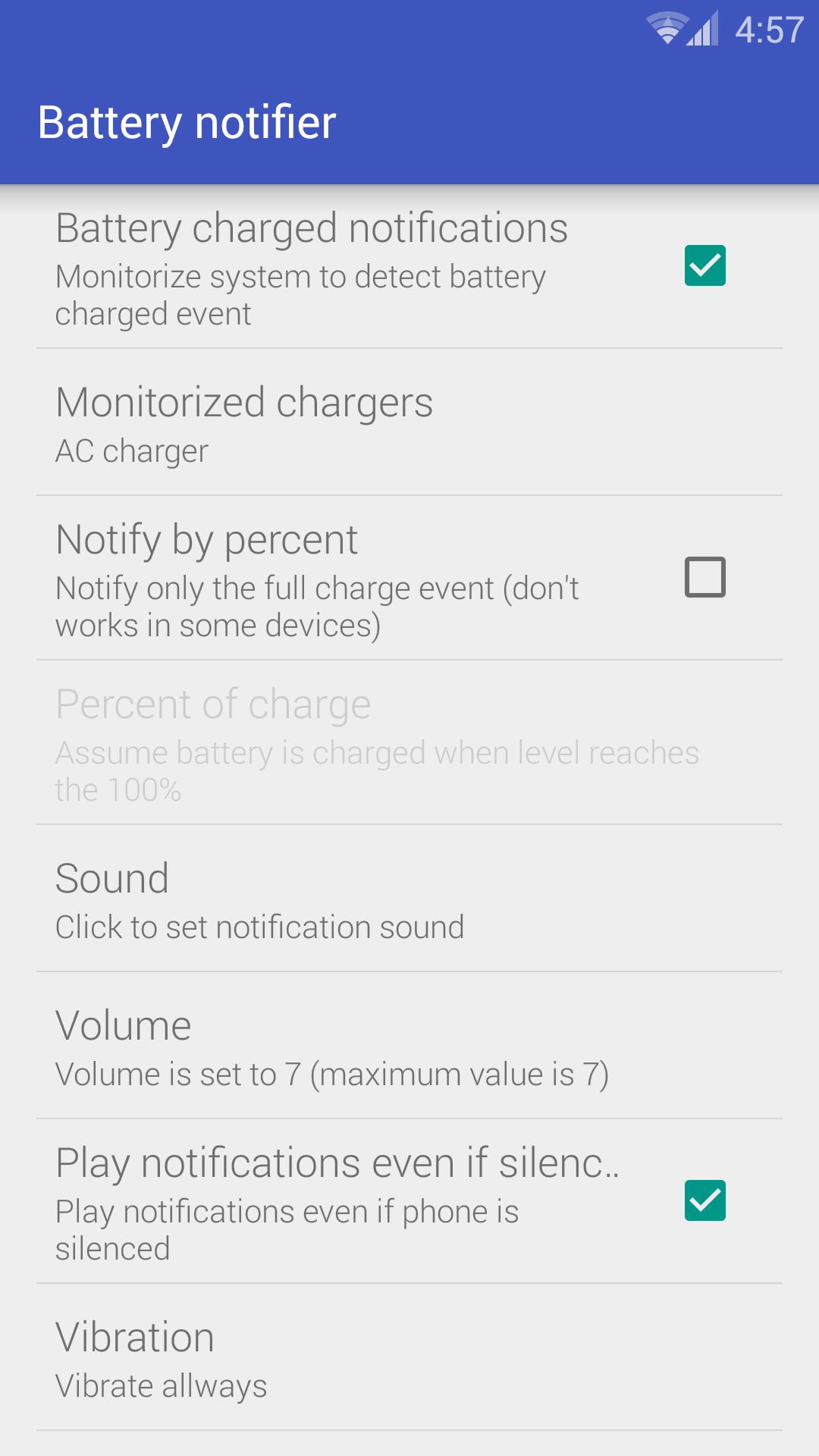 Battery notifier