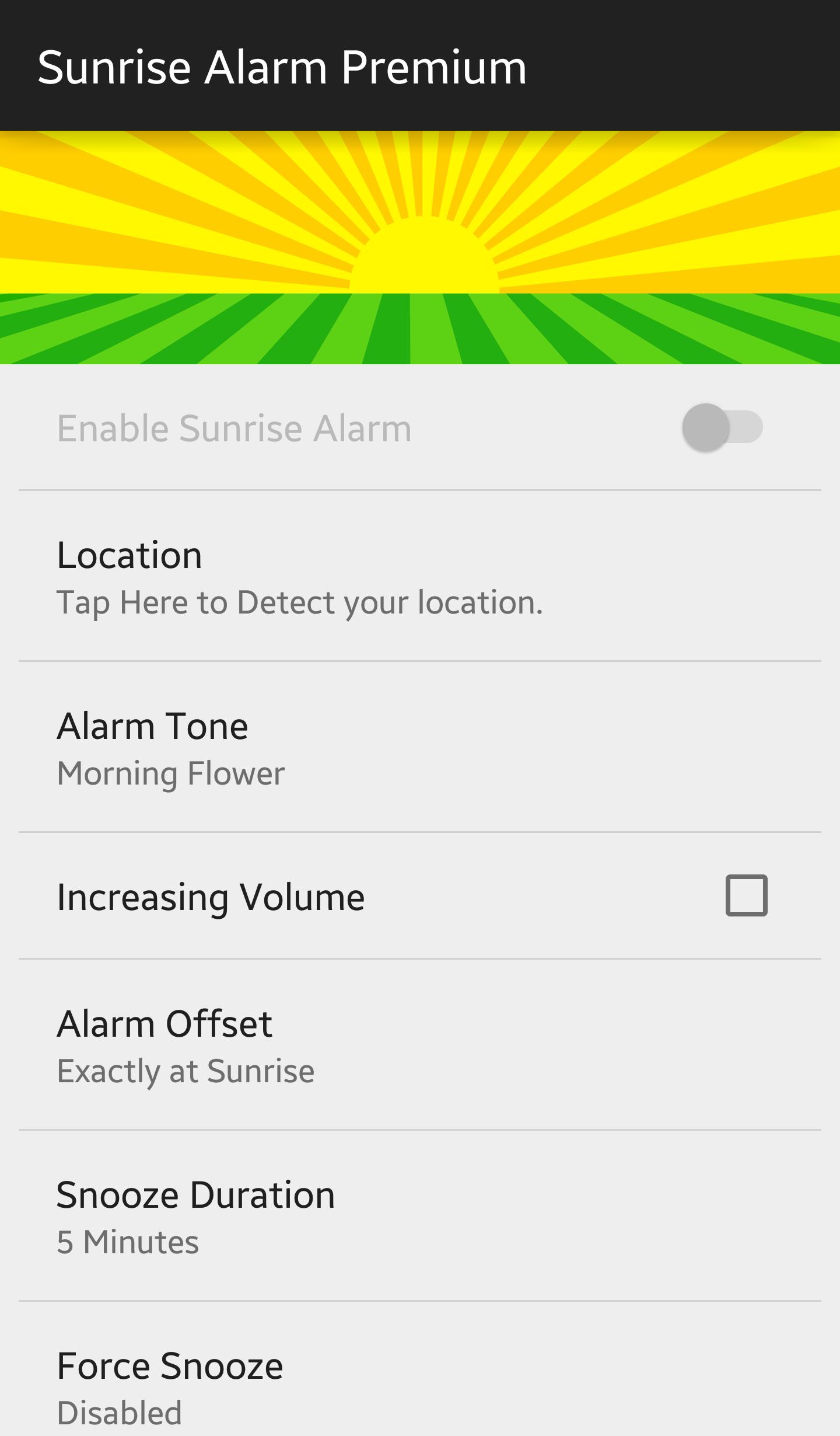 Sunrise Alarm