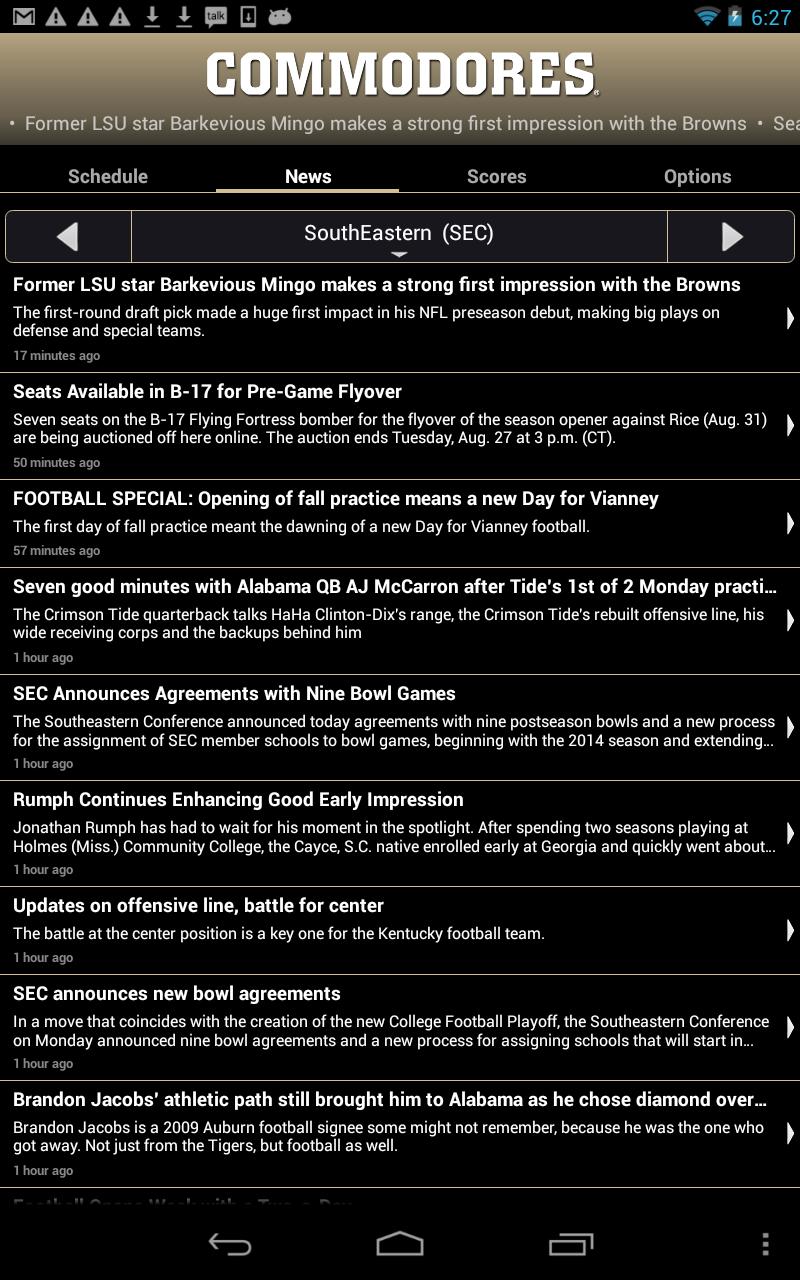 Vanderbilt Live Clock