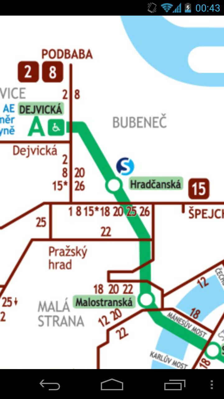 Prague Metro and Tram Map Free