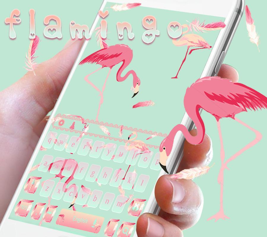 Pink flamingo Keyboard Theme