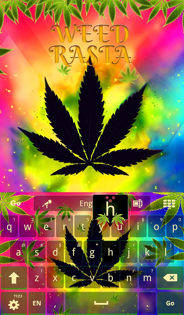Colored Rasta Weed Keyboard