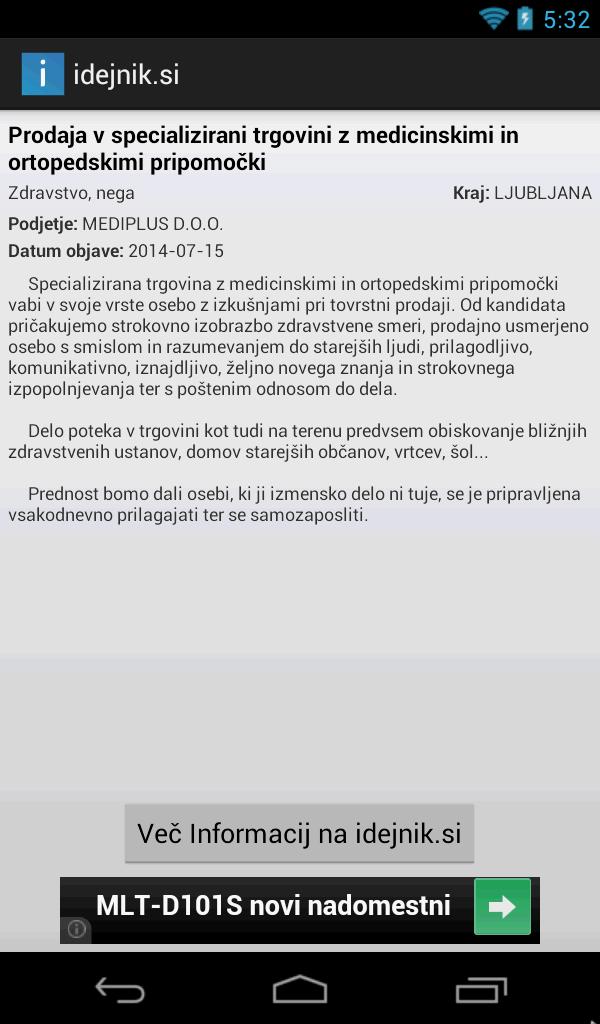 Idejnik.si, delo in zaposlitev