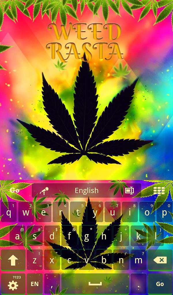 Colored Rasta Weed Keyboard