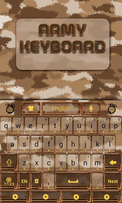 Army GO Keyboard Theme & Emoji