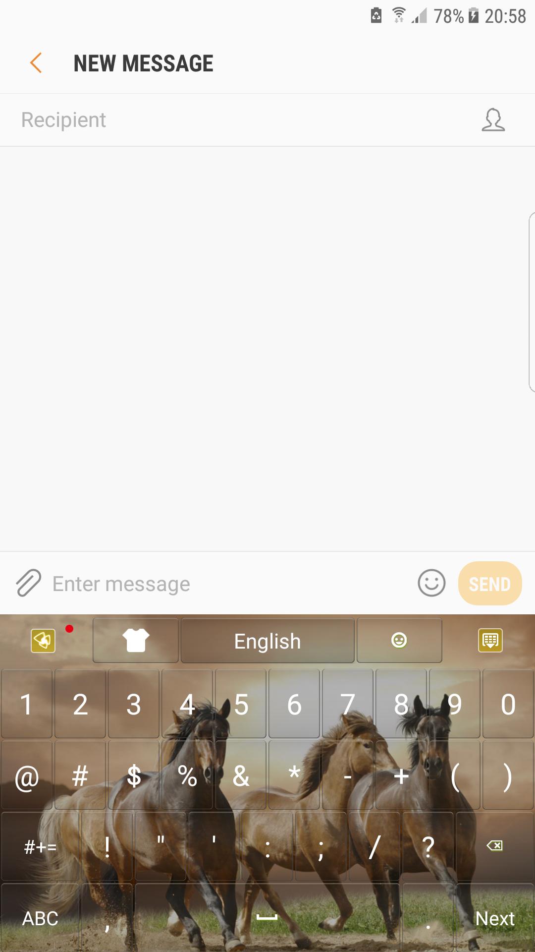 Wild Horses Keyboard
