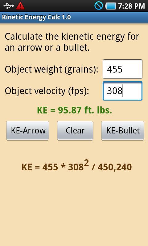 Kinetic Energy Calculator