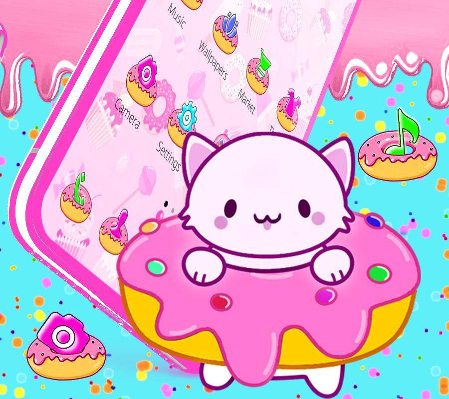 Lovely Cat Donuts Theme