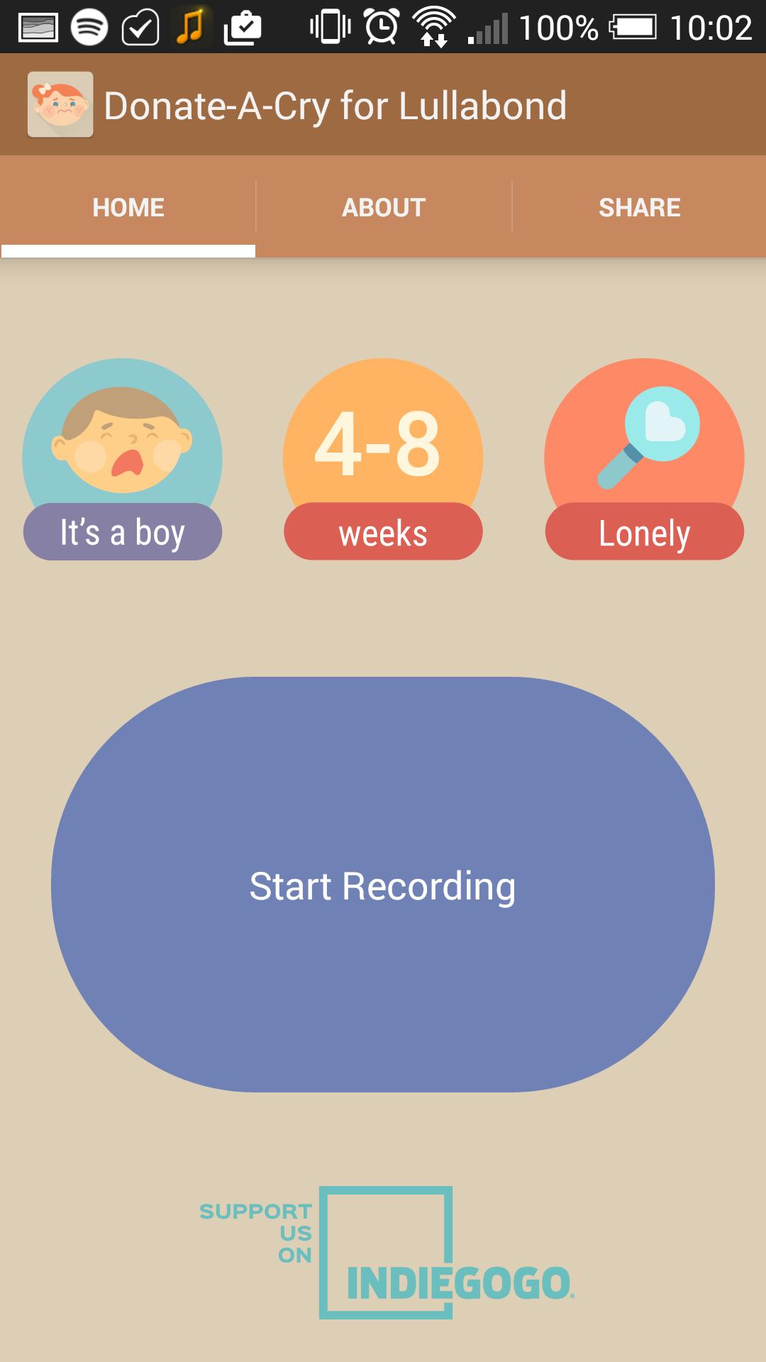 Donate-a-cry for Lullabond