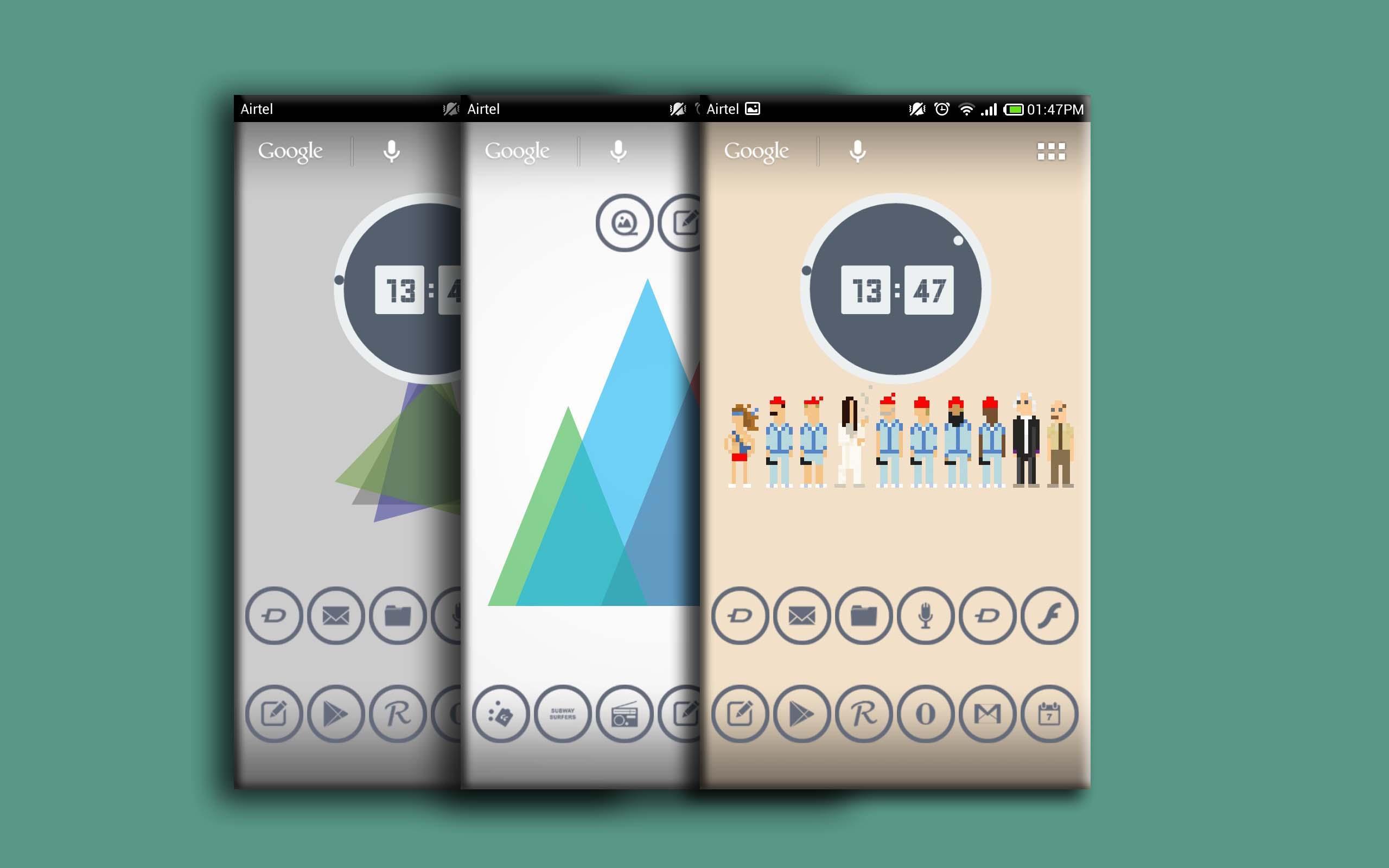 GRAY CIRCLE ICON APEX NOVA ADW