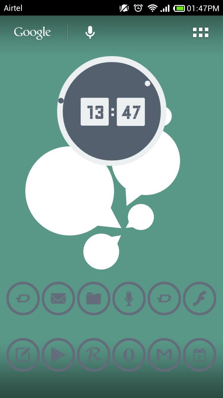 GRAY CIRCLE ICON APEX NOVA ADW