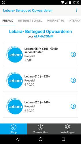 Lebara - Prepaid Beltegoed Opwaarderen