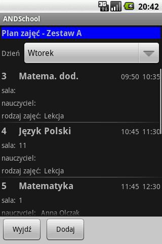 ANDSchool, diary for student